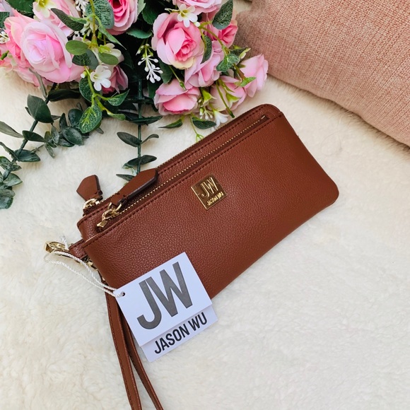 Jason Wu Double Zip Cognac Wallet - Picture 6 of 6